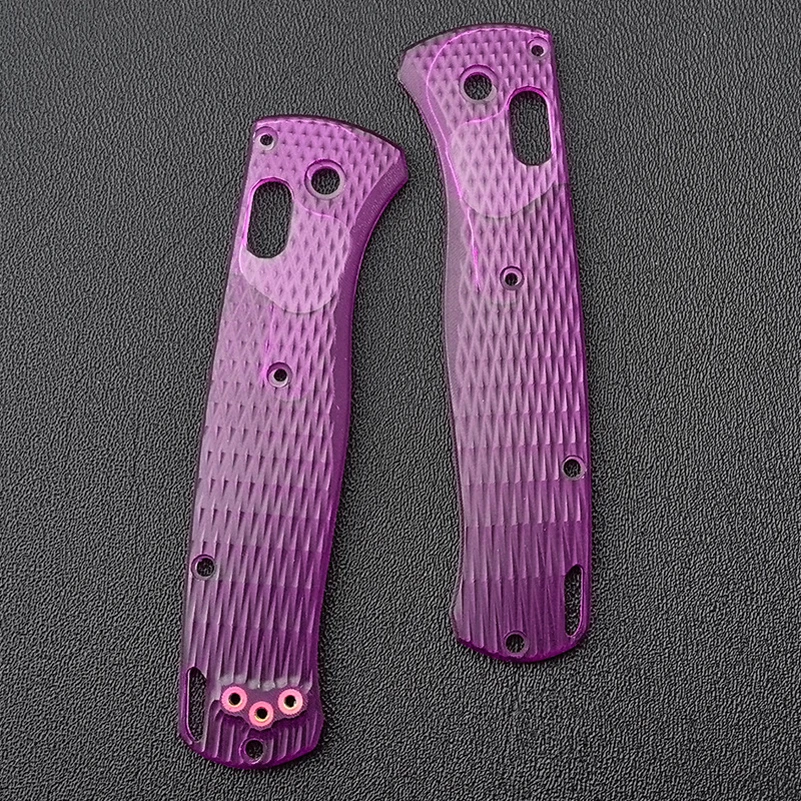 Custom 3 Colors Transparent Acrylic Material Knife Handle Patches Scales For Genuine Benchmade Bugout 535 Knives DIY Making Part