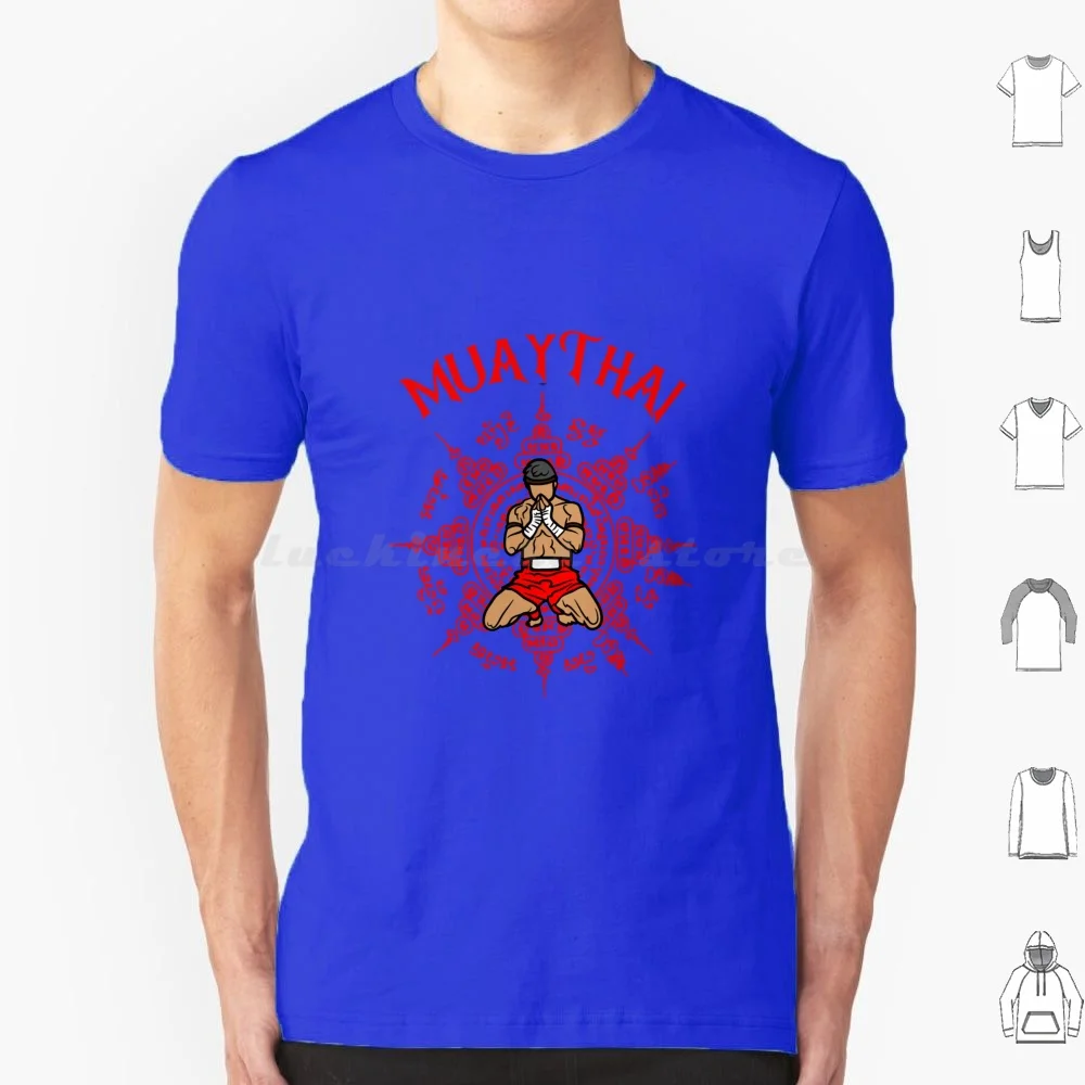 Muaythai / Kickboxing T Shirt Cotton Men Women DIY Print Mixed Martial Arts Sak Yant Boxer Martial Arts Tattoo Thai Fighter