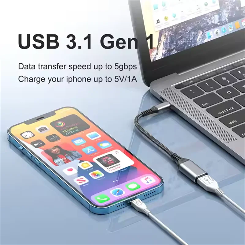 OTG Type C Cable USB Type-C Male to USB3.0 Type A Female Converter 5Gbps USB-C Charge Data Transfer Adapter USBC Extension Cable