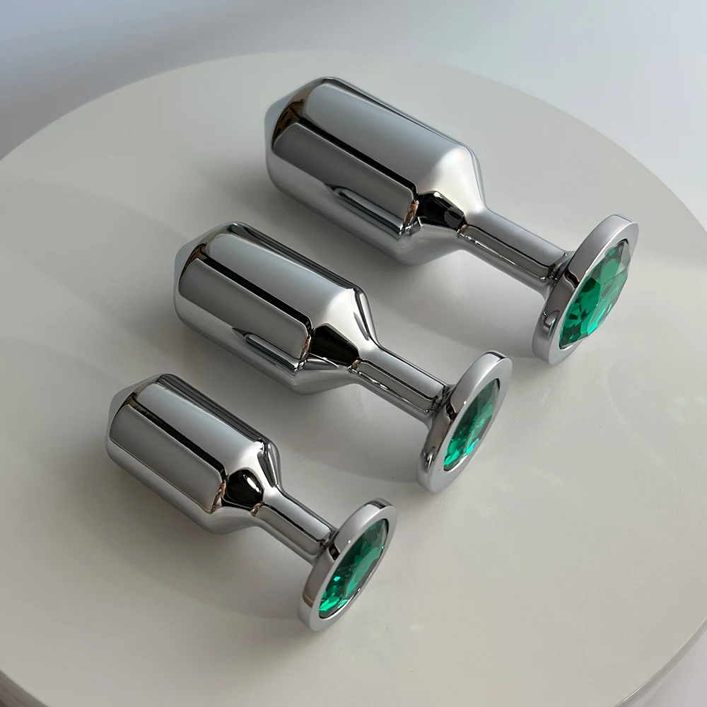 Tampões anais de gravidade, metal, prata, treinador de bunda, joia, fundo embutido, brinquedo sexual, expansor de porta traseira, vibrador, massageador de próstata