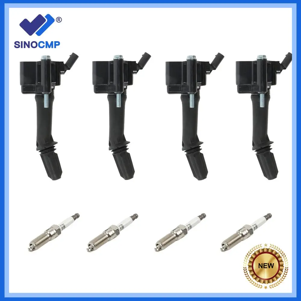 4pcs 12V Ignition Coils & Iridium Spark Plugs for Chevrolet Equinox 2018-2020 UF802 C2036 12635672 12670053 NGK91970 91970