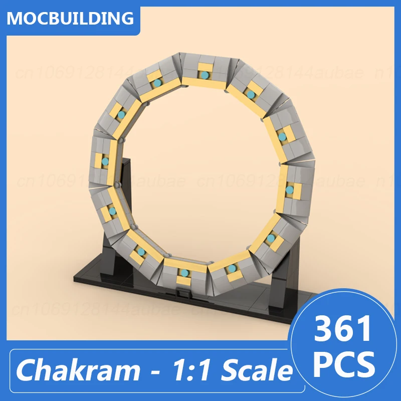 SGC Ring Edition & Chakram 1:1 Scale Model Moc Building Blocks Diy Assemble Bricks Educational Display Collect Xmas Toys Gifts