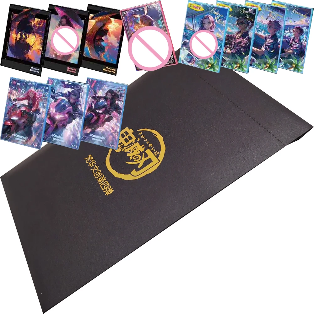 

Hot Blooded Battle Anime Demon Slayer HD Painting Collection Color Paper Cards Popular Character Limited Edition Cards Fun Gifts