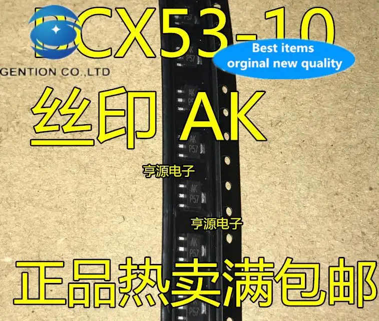 20 pces 100% original novo BCX53-10 silkscreen ak sot-89