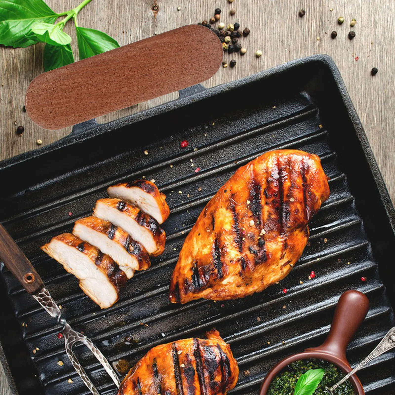 2Pcs Wood Handle Grip Heat Res - Skillet Cast Iron Camp review and price