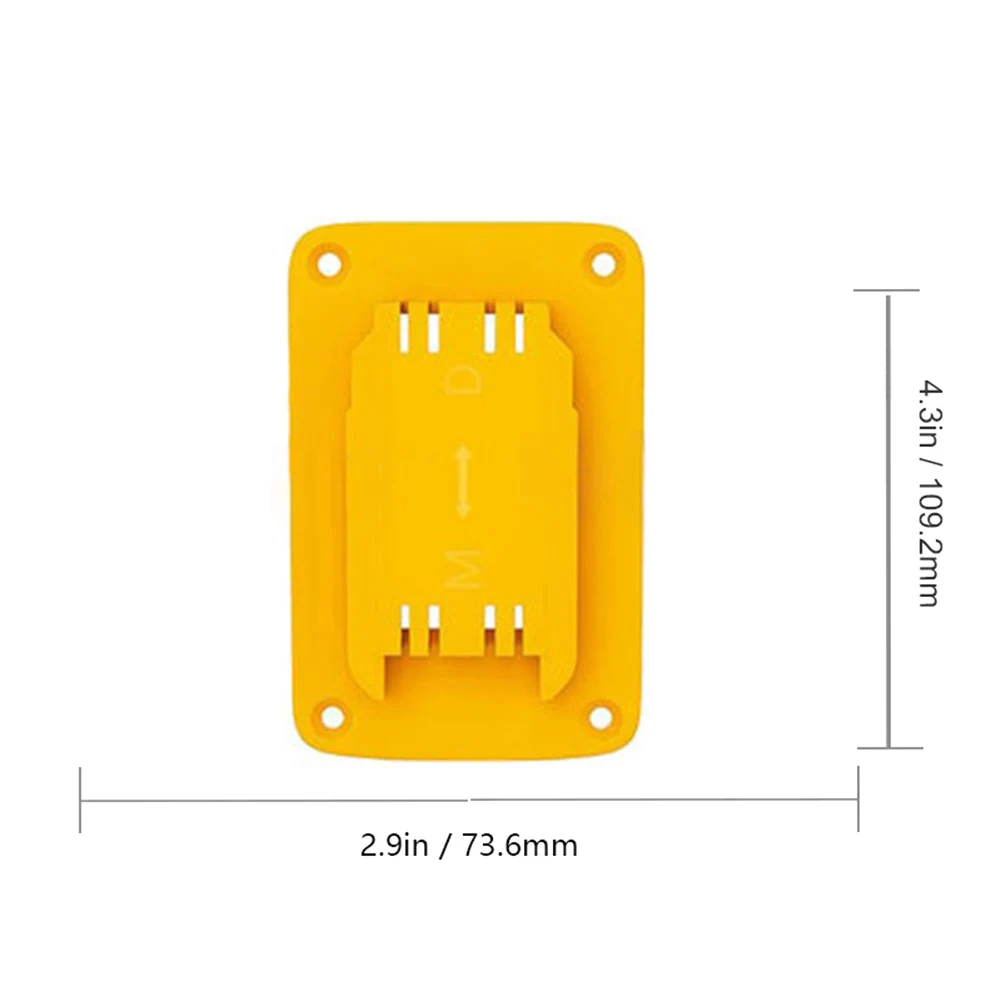 Wall Mount Drill & Battery Holder – Compatible With DEWALT 12V/20V, ABS Plastic, 8-Pack With Screws, Yellow