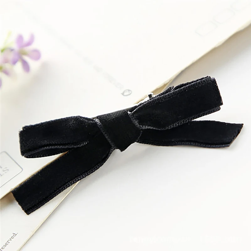 Meisjes Alligator Hair Bows Clips Haarspeldjes Leuke Zoete Fluwelen Haarelastiekjes Haarspelden Haar Accessoires Voor Baby Infant Peuters Kids