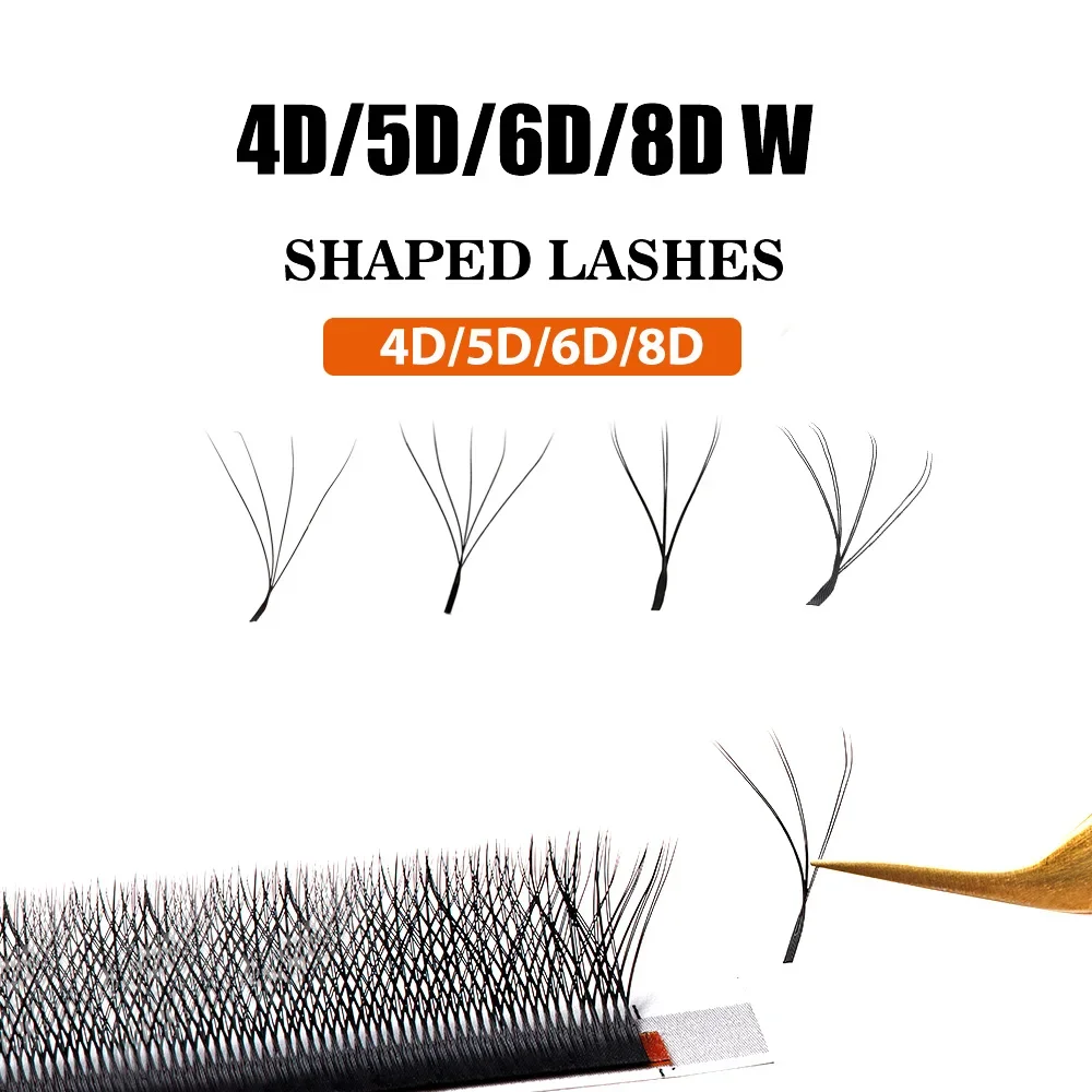 Yelix Lashes 0.07mm 8D W Lash Extensions Egyptian Volume D Curl Two Tips 4d Eyelash High Quality Eyelashes Extension Supplies