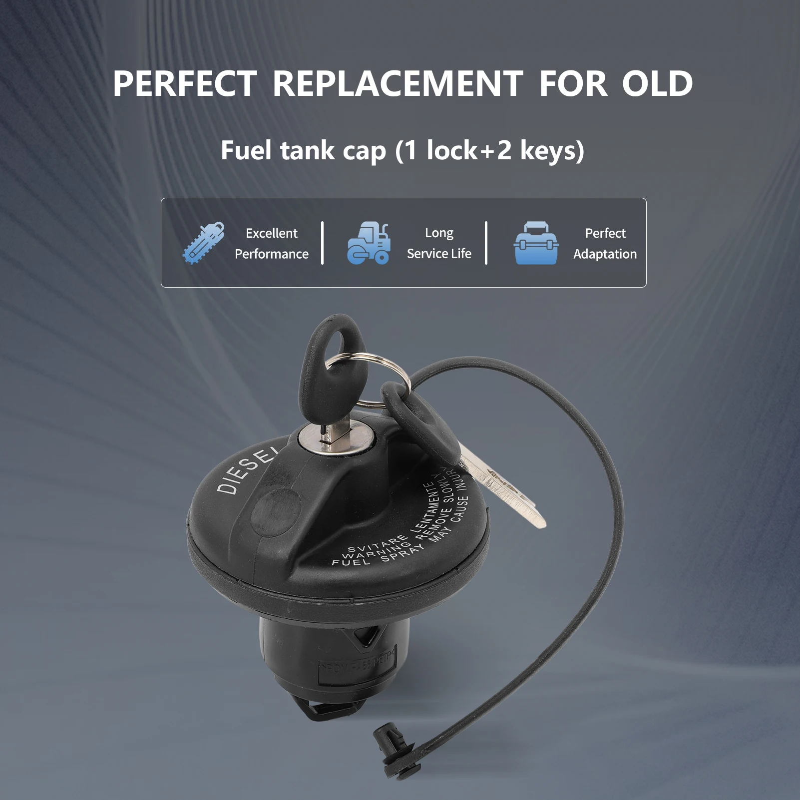 

Крышка дизельного топливного бака с 2 ключами для Fiat 71802900, крышка заливной горловины топливного бака автомобиля-A61E, автомобильные аксессуары, крышки бака