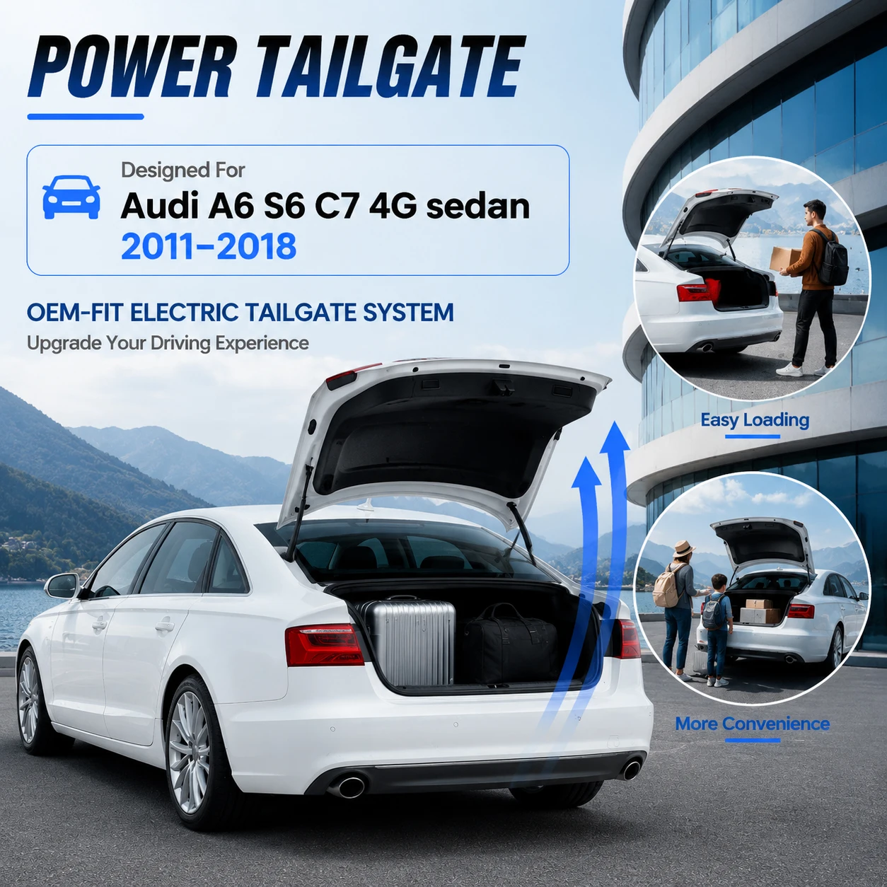 For Audi A6 S6 C7 4G sedan 2011-2018 Car Liftback Automatic Lifting Electric Tailgate Lock Module Closing System