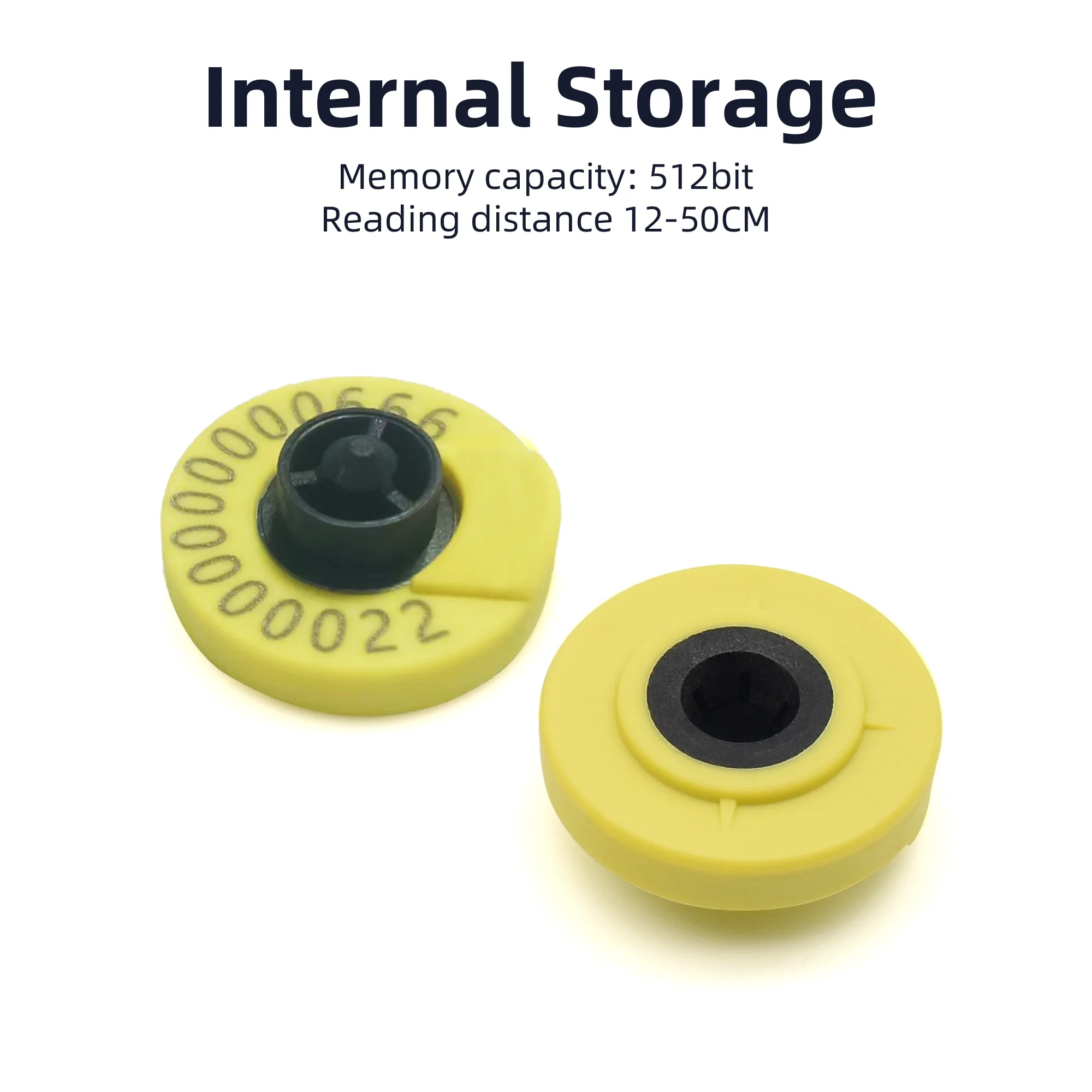 Etichetta auricolare per animali 134,2 KHz ISO11785 Etichetta auricolare RFID passiva standard LF FDX-B per la gestione di bovini, ovini, maiali