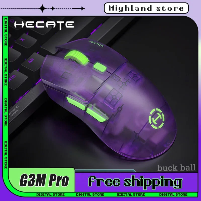 

EDIFIER HECATE G3M Pro Gamer Mouse 3Mode Bluetooth Wireless Mouse Lightweight Low Delay 26000DPI PAW3395 Gaming Transparent Mice