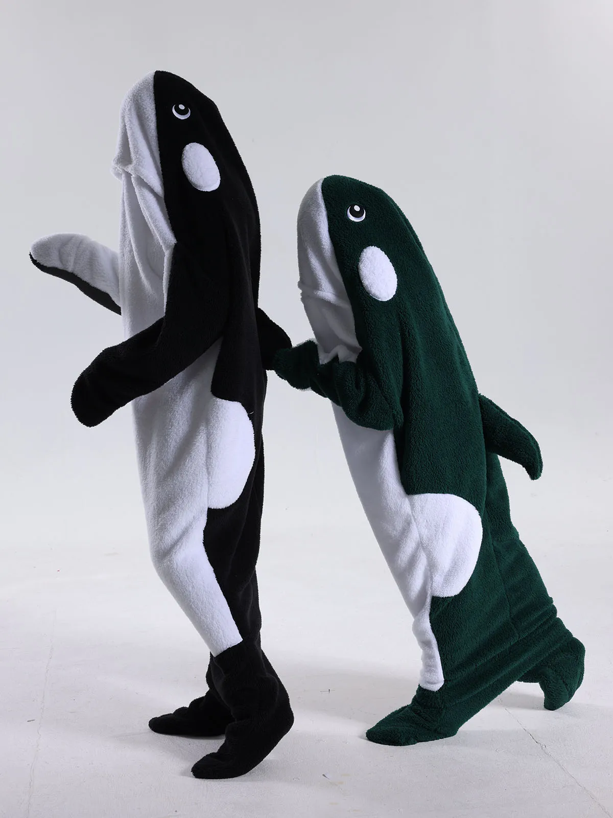 Halloween Shark Costume Kids Pajamas One Piece Hooded Jumpsuits Animal Kigurumi Footed Pajama Children's Sleepwear Kids Pyjamas