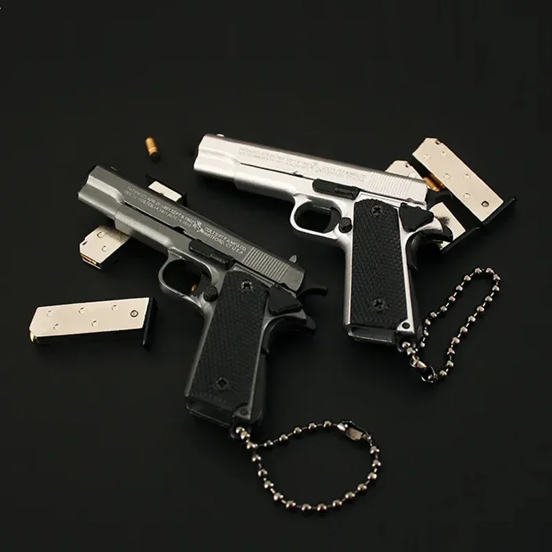 Colt Mini M1911 Pistolet en Alliage, 1:3, Modèle Miniature, Assemblable, Porte-clés, Sac à Dos, Pendentif, Décoration, Cadeau pour Garçon, Nouveau