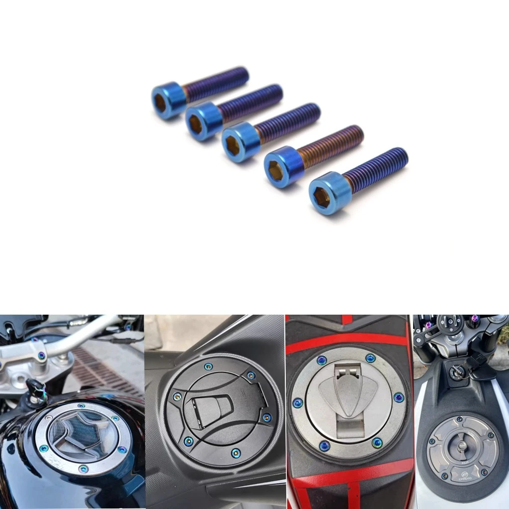 5Pcs Yamaha TMAX560 Fuel Tank Cover Screw Bolt M5 Compatible Motorcycle Maintenance Tools Accessories