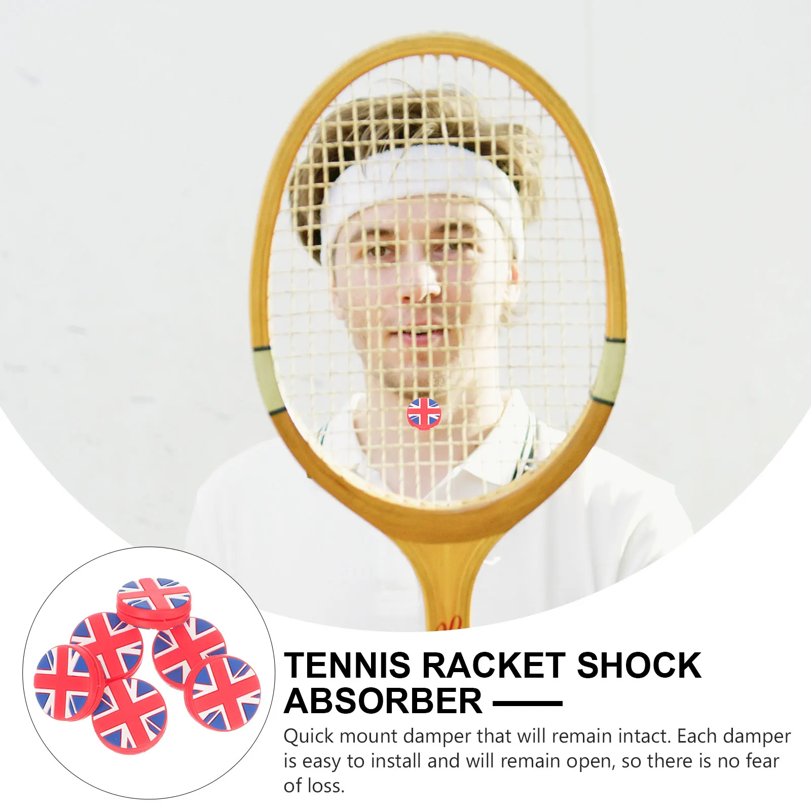 

6 Pcs Tennis Shock Absorber Racket Absorbers Dampers Rackets Vibration Dampener Miss