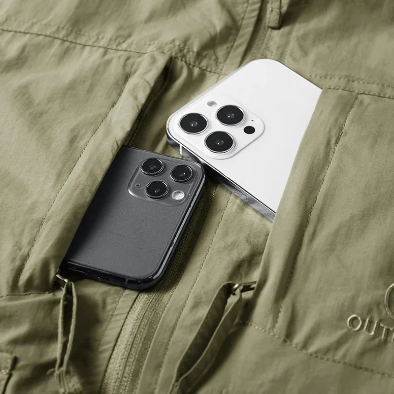 B&C Summer Thin Outdoor Quick-drying Sleeveless Jacket Photography Fishing Multi-pocket Casual Men Vest Green Khkai Workwear