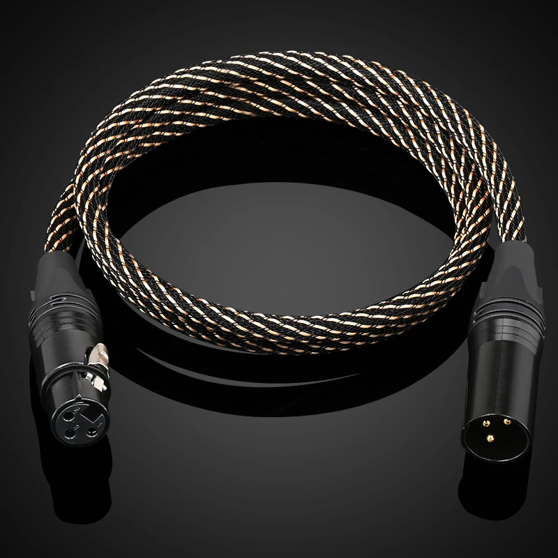 ATAUDIO Hifi xlr Audio kabel hochwertige 6n ofc 3-polige vergoldete Stecker 2xlr Stecker auf 2xlr Buchse Kabel für Verstärker Mixer Soundkarte 3
