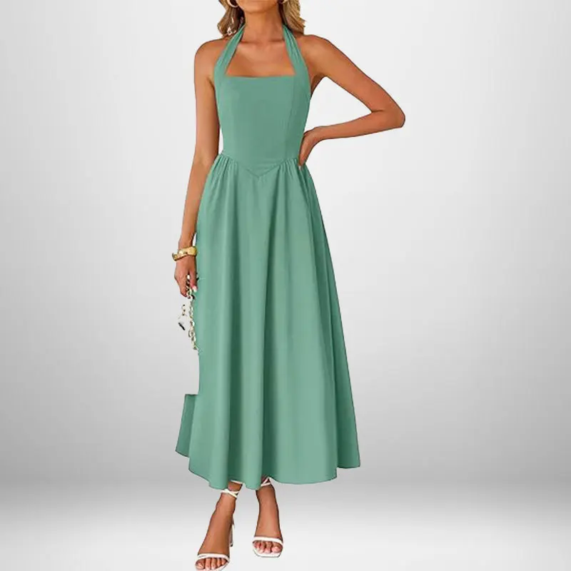

Seasonal Change2025Spring New European and American Women's Clothing Elegant Fashion SleevelessvLong Sleeve Dress