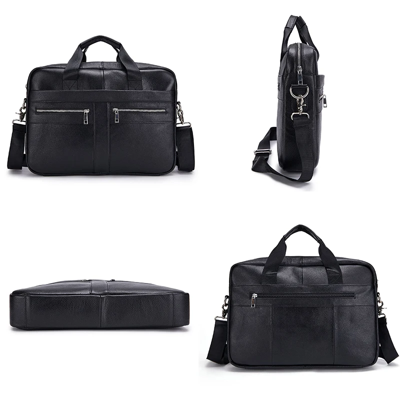 Leather bag for men Large capacity Shoulder Bag For Men Handle Bag  With Multiple Outer Bags Commuting