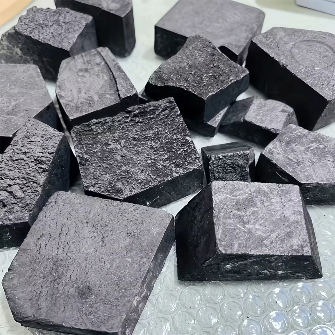 Natural Black Shungite Raw Stone Karelian Shungite Rough Mineral For Water Purification Reiki Home Decor