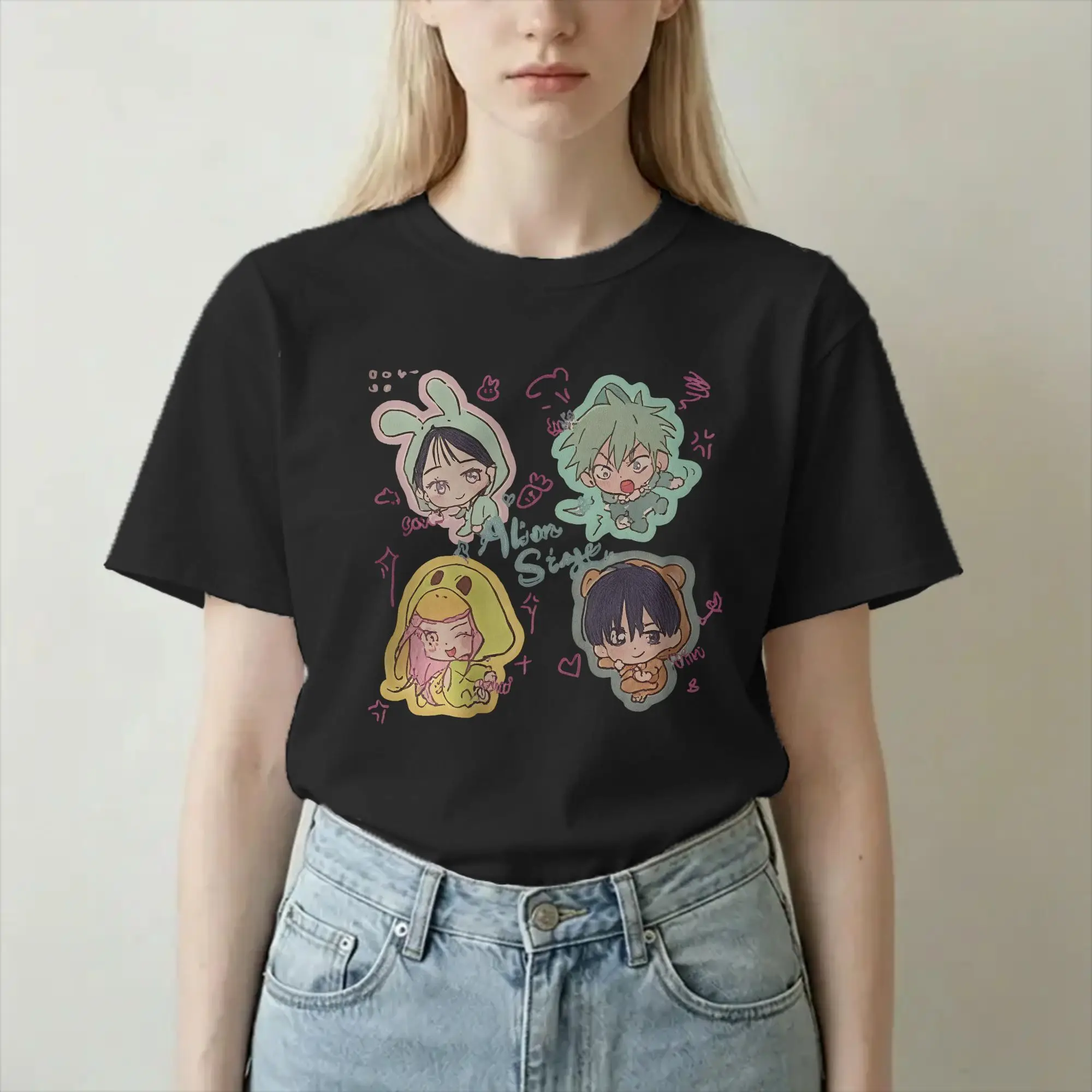 Amazing Alien Stage Ivan Till Mizi Hyun Woo Sua T-Shirts Men Women Crew Neck Pure Cotton T Shirts Anime Short Sleeve Tees Tops