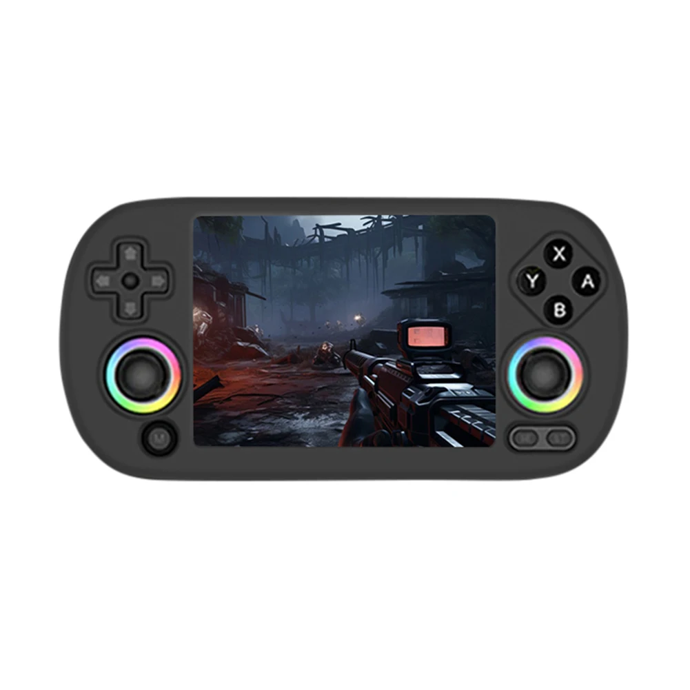 Capa de silicone para anbernic rg40xx h capa protetora imple cor sólida manga protetor escudo capa protetora com cordão