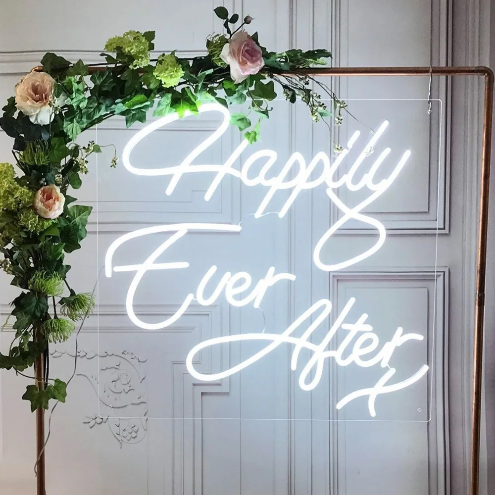 Customized Neon  For  Wedding LED Neon Happily Ever After Neon Sign