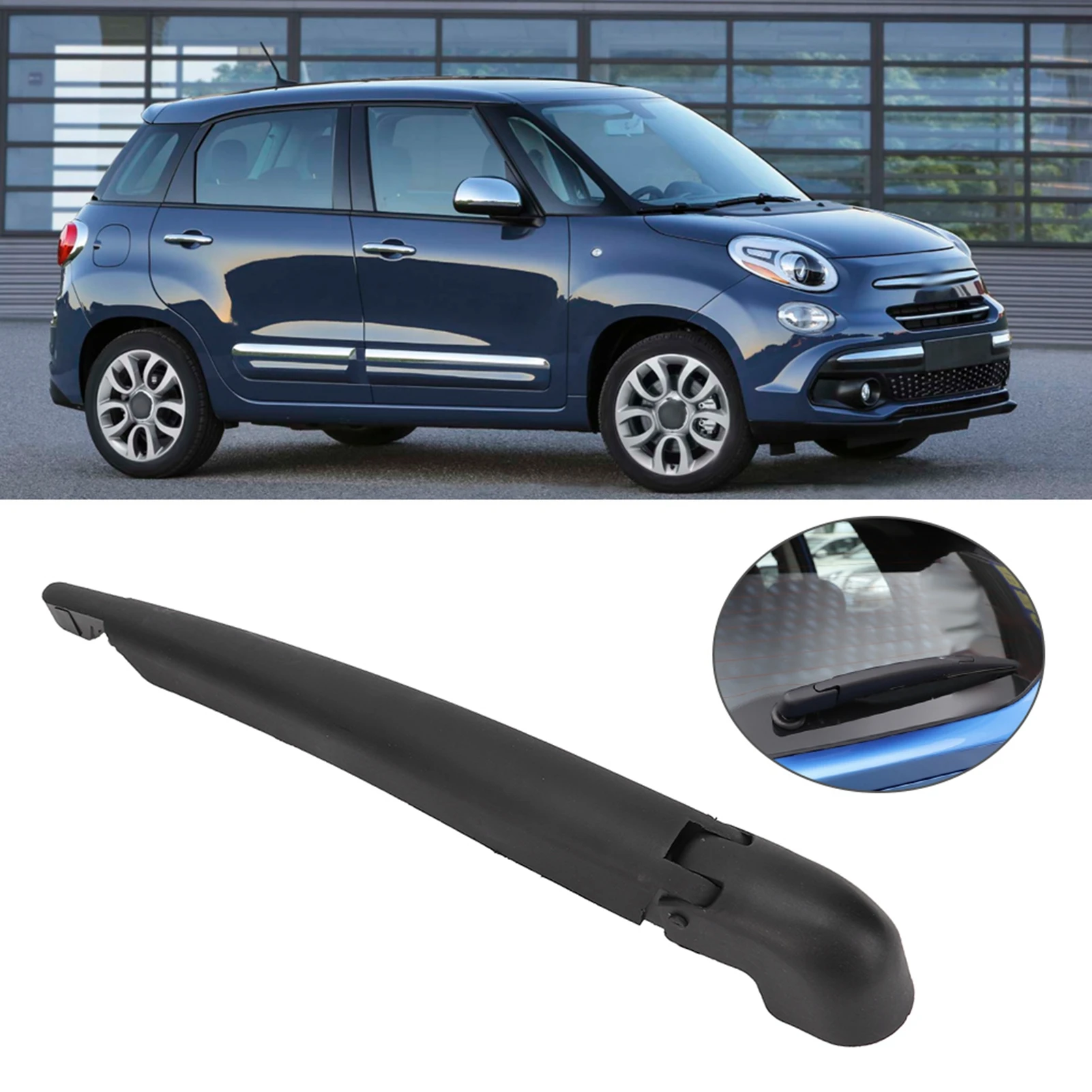 Car Rear Windshield Windscreen Wiper Arm Accessory Rubber Black Fit for Fiat 500 312/500L/500X 334 Car Accessory