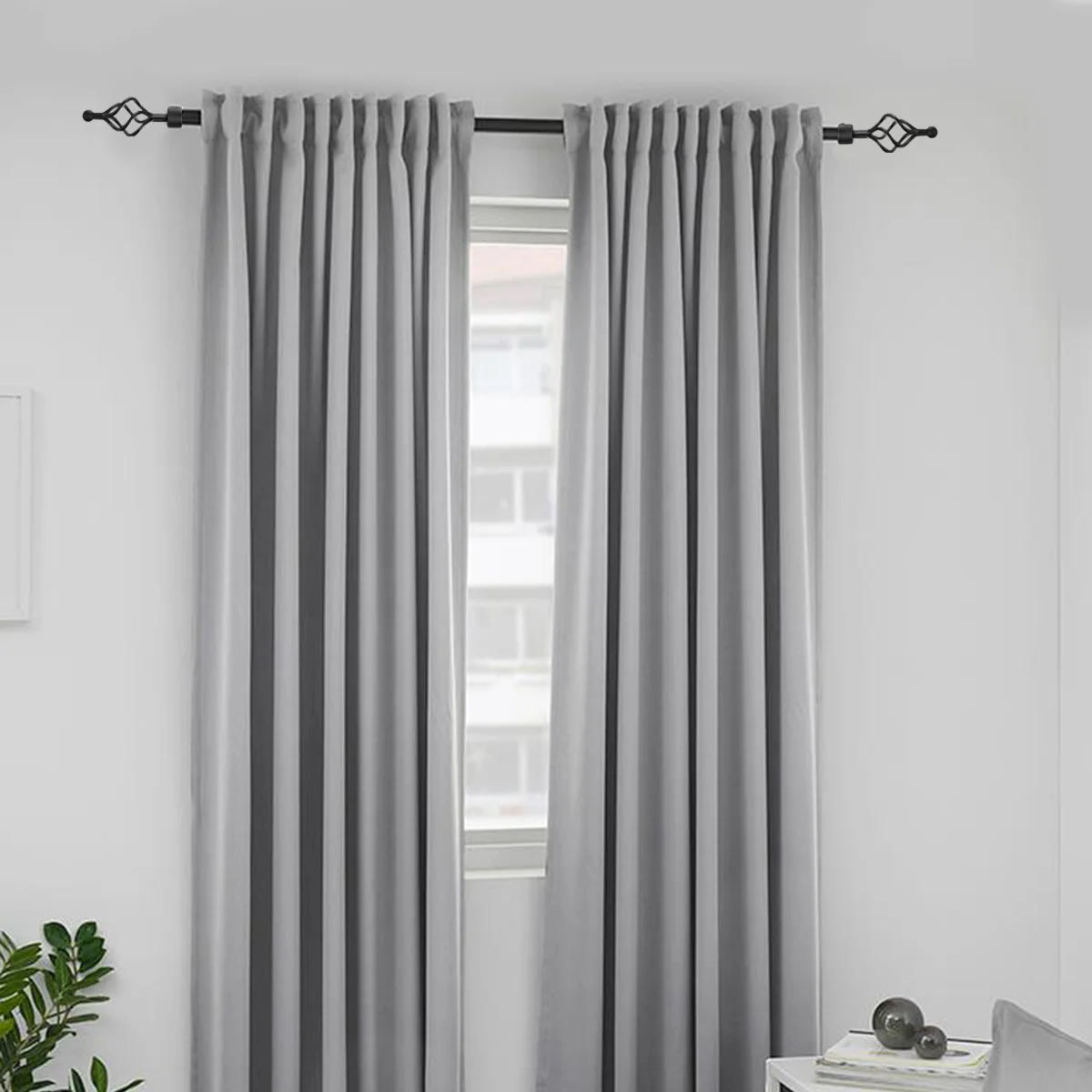 

2Pcs Curtain Rod Final Spiral Iron Art Decorative Ends Good Texture Novel Design Beautiful Color Attractive Home Decors