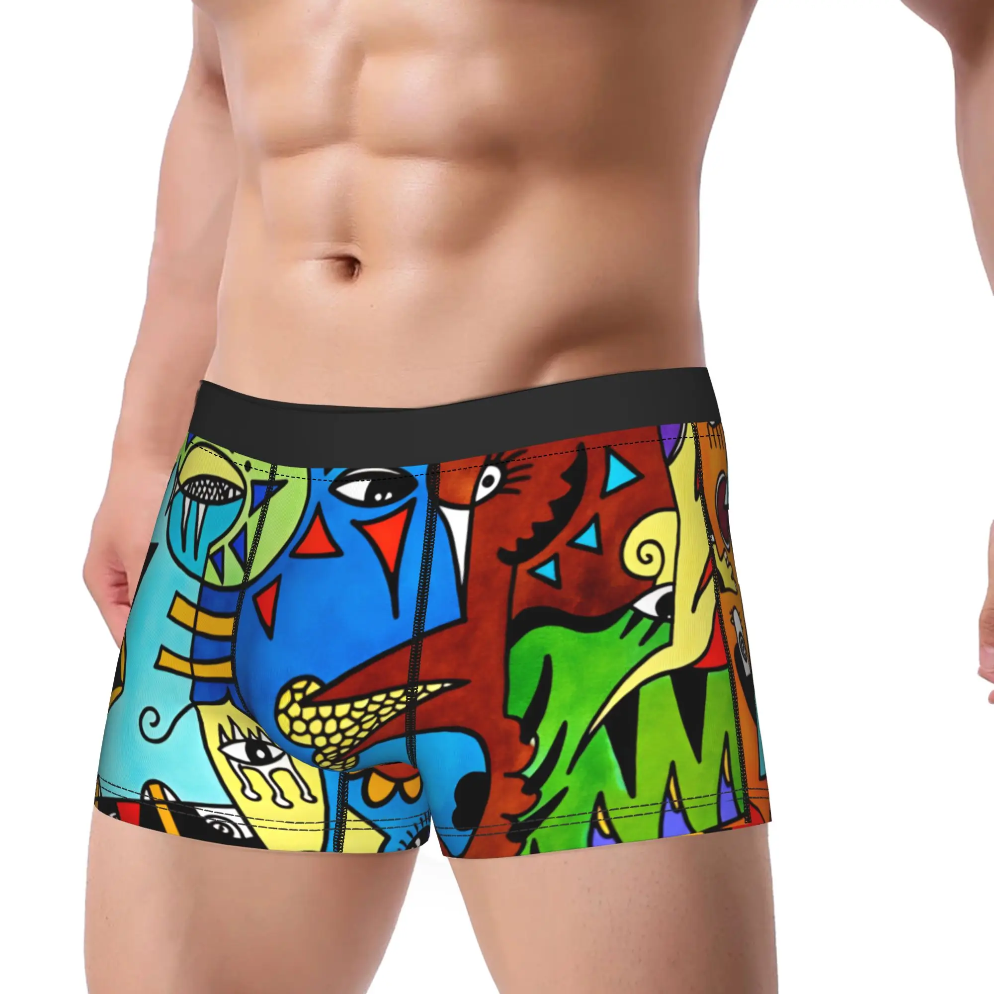 Custom Pablo Picasso Art Underwear  Men's Shorts Briefs Comfortable Boxershorts Trenky Printing Plus Size Panties