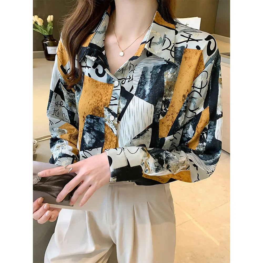 Summer Shirt Fashion 3D Full-Body Digital Print Long Sleeve Shirt Hawaii Beach Vacation Casual Shirt Women Plus Size Clothing