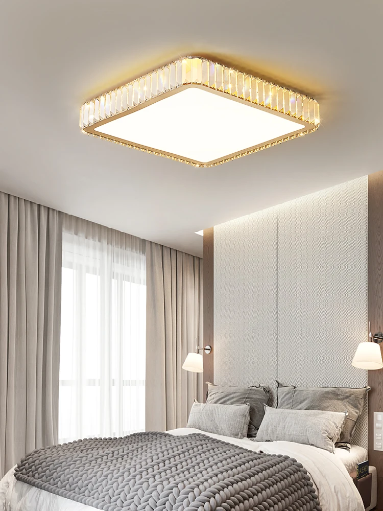 Luxurious light in the bedroom crystal ceiling lamp post-modern simple modern master bedroom lamps