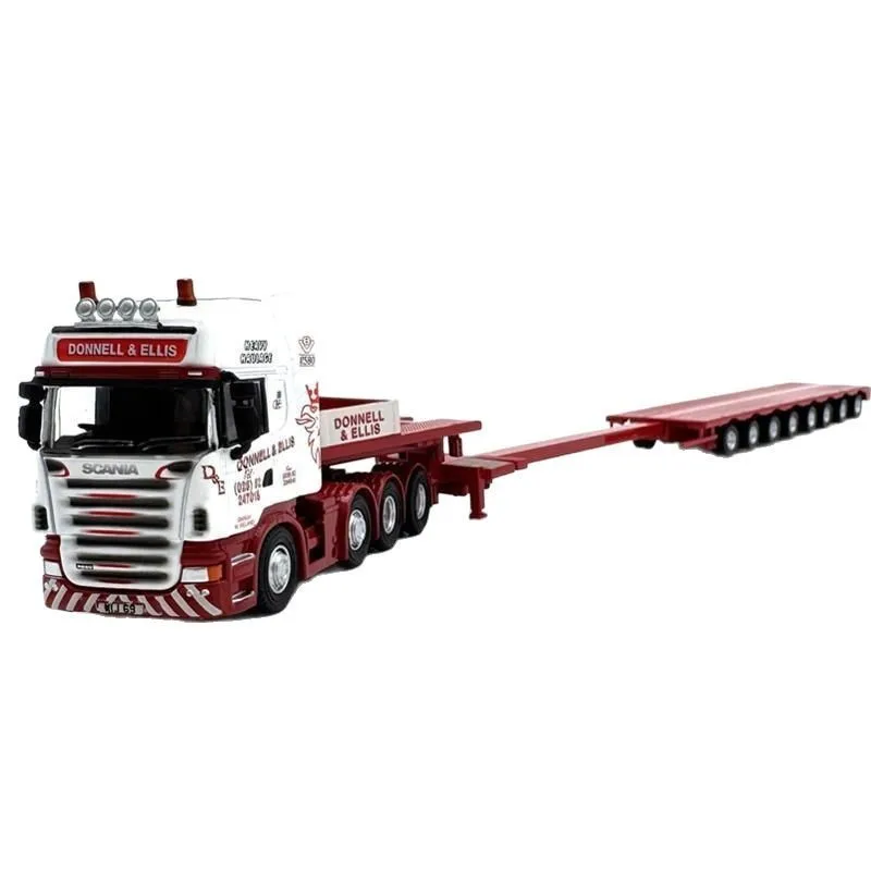 Scania R580 Wielowózowy Półnaczepa Ciężarówka Model Samochodu Kolekcja Stopowa 1:76 Wysokiej Jakości Prezent Urodzinowy Ozdoby na Biurko