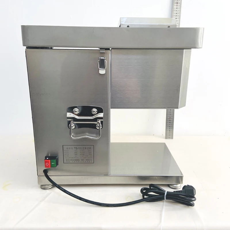Trancheuse à viande commerciale en acier inoxydable, coupe-viande de bureau électrique, machine de cantine, mise à niveau
