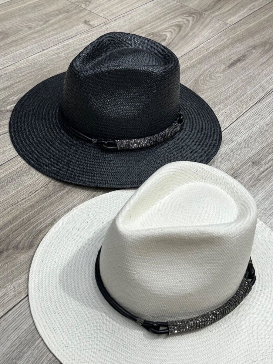 

Spring/Summer Beaded Hat, Wide-Brimmed Straw Hat, Raffia Sunshade Hat, Beach Hat For Women