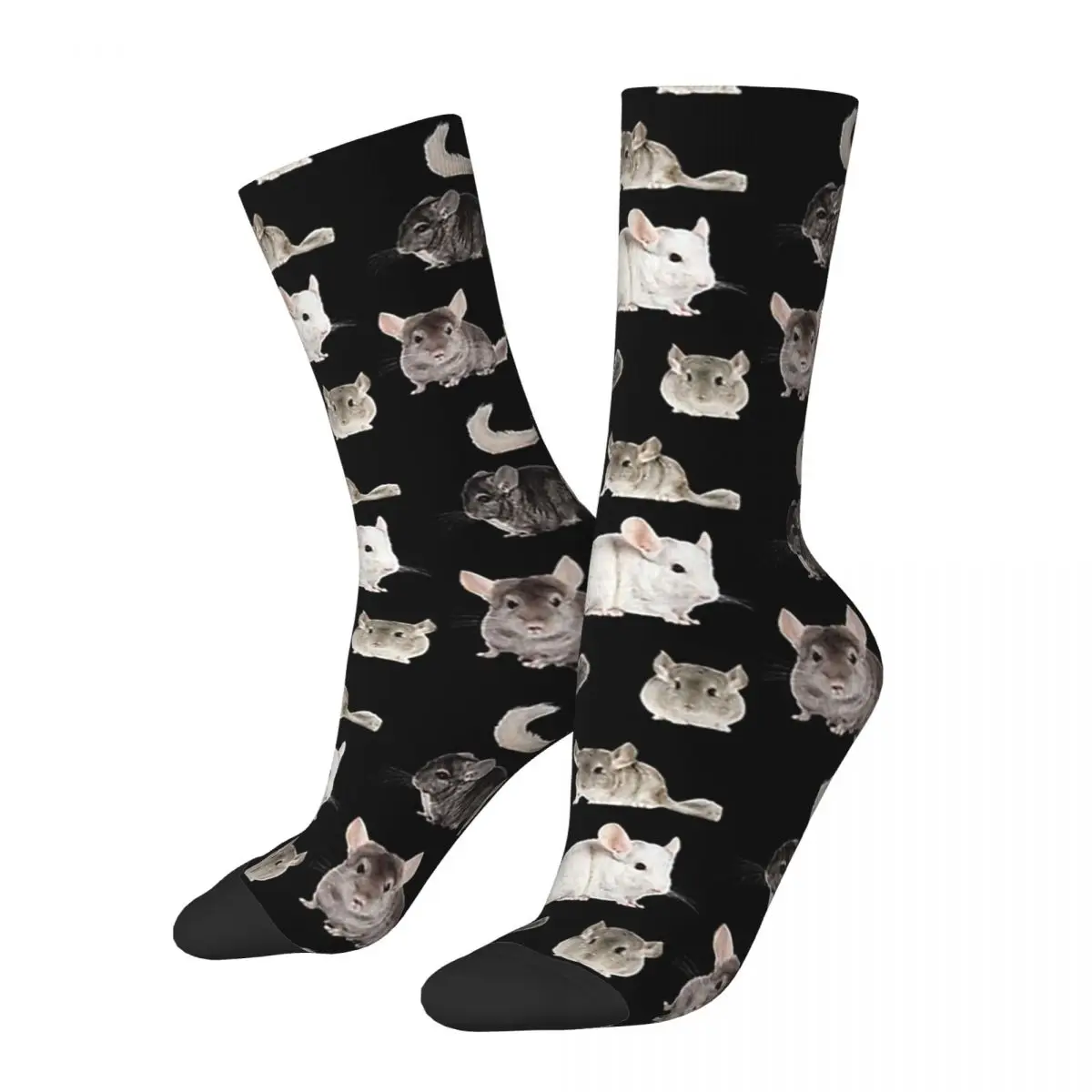 Chinchilla Sticker Pack Socks Harajuku Super Soft Stockings All Season Long Socks Accessories for Man's Woman's Birthday Present