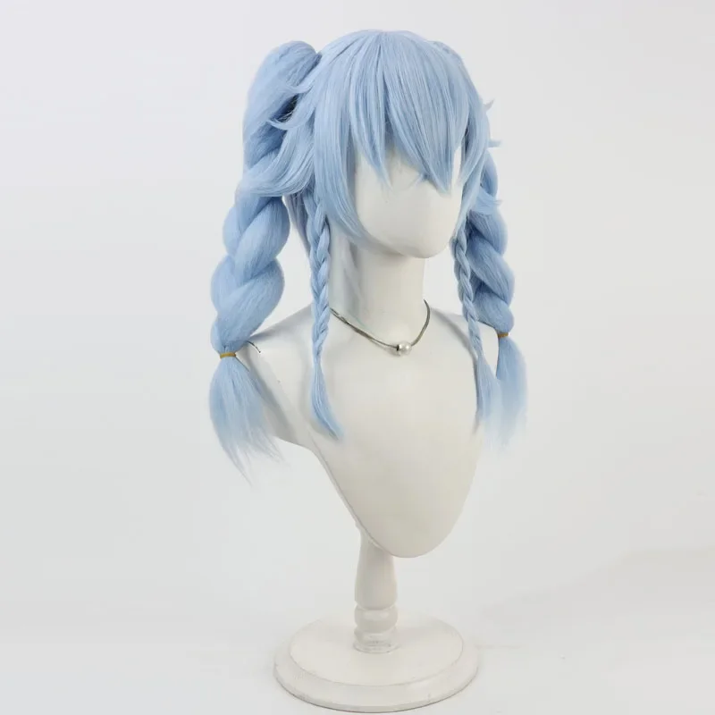 Flandre Scarlet Cosplay Wigs Touhou Project Flandre Scarlet 60cm Light Blue Ponytail Wig Heat Resistant
