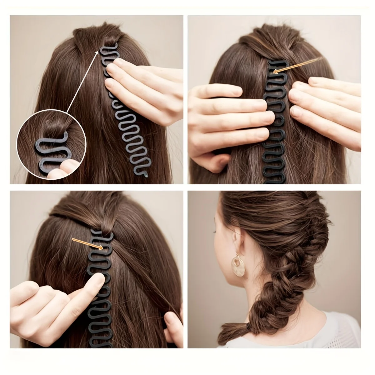 9 Uds herramienta de trenzado diseño de peinado de cola de pez accesorios mágicos para el cabello