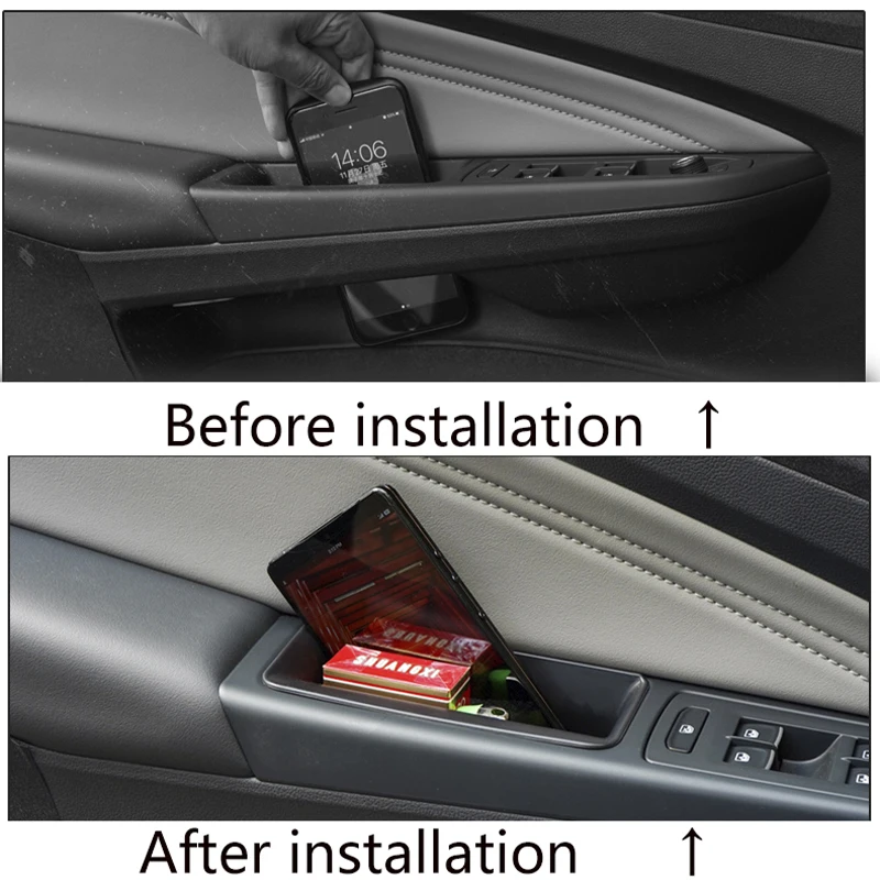 ل Volkswagen VW Golf 8 Mk8 2019 ~ 2025 أشتات الباب الأمامي الخلفي للسيارة ترتيب الطبقات طقم صينية مسند الذراع صندوق صندوق تخزين الملحقات #2