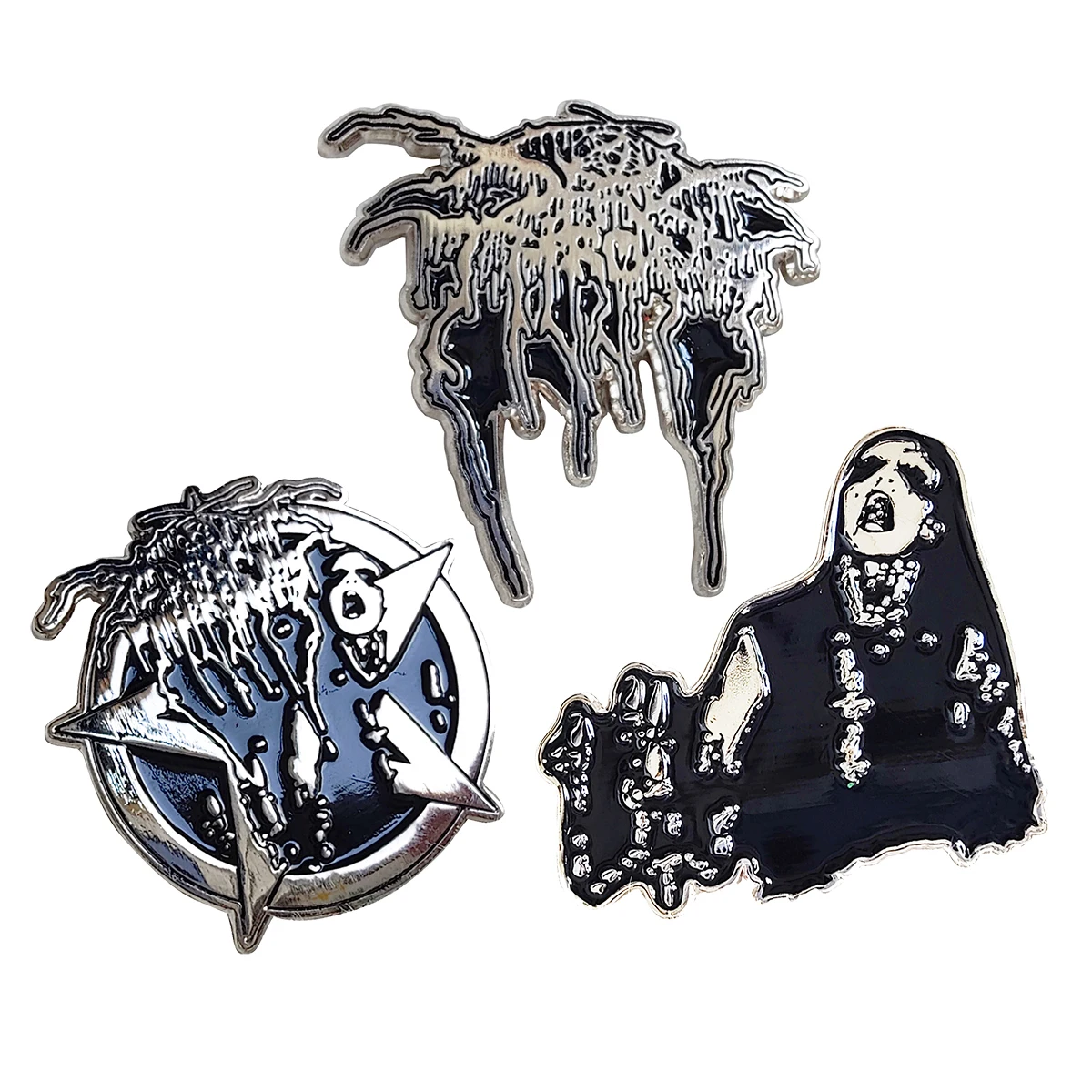 Fashion Band Rock Nand DARKTHRONE Brooches Badges Metal Enamel Lapel Pins Brooches Jewelry Accessories