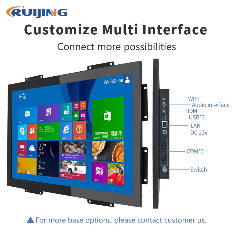 แท็บเล็ตอุตสาหกรรมแบบเปิดโครงสร้างแข็งแรงทนทาน ขนาด 12 13 15 21 27 32 นิ้ว จอ LCD รองรับ Wifi กันน้ำ ระบบแอนดรอยด์ หน้าจอสัมผัส