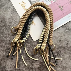 Bag Body Kit Wax Rope Golden Key Ring Lanyard Simple Wrist Strap Bag Accessories for Hanging Cell Phones Chain Premium Pendant