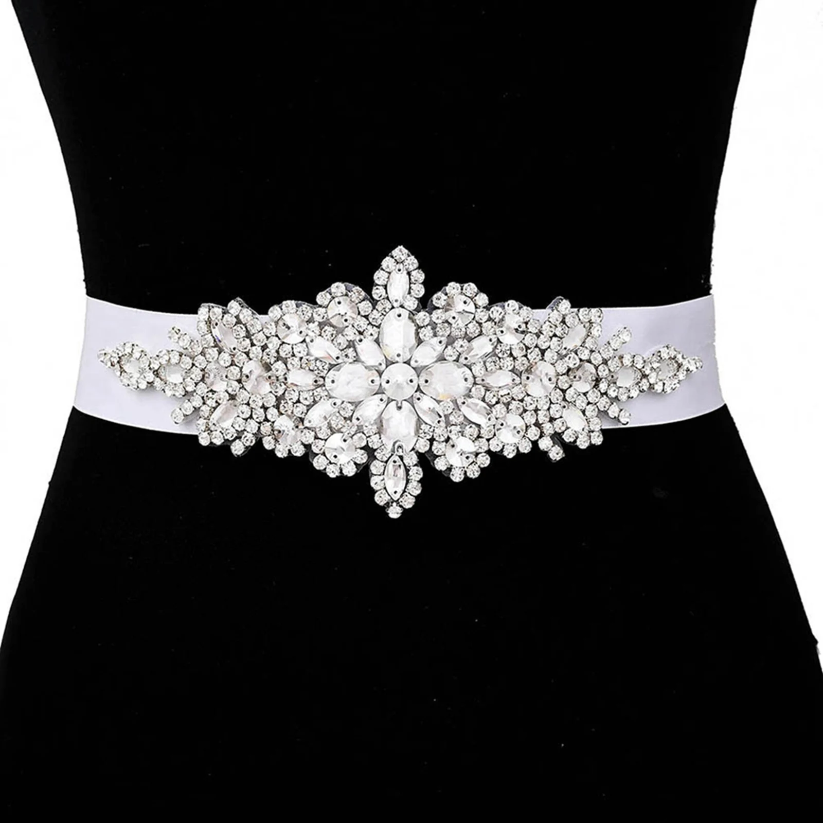 Ceinture de mariée luxueuse en strass, accessoires pour femmes, pour robe de soirée, de bal