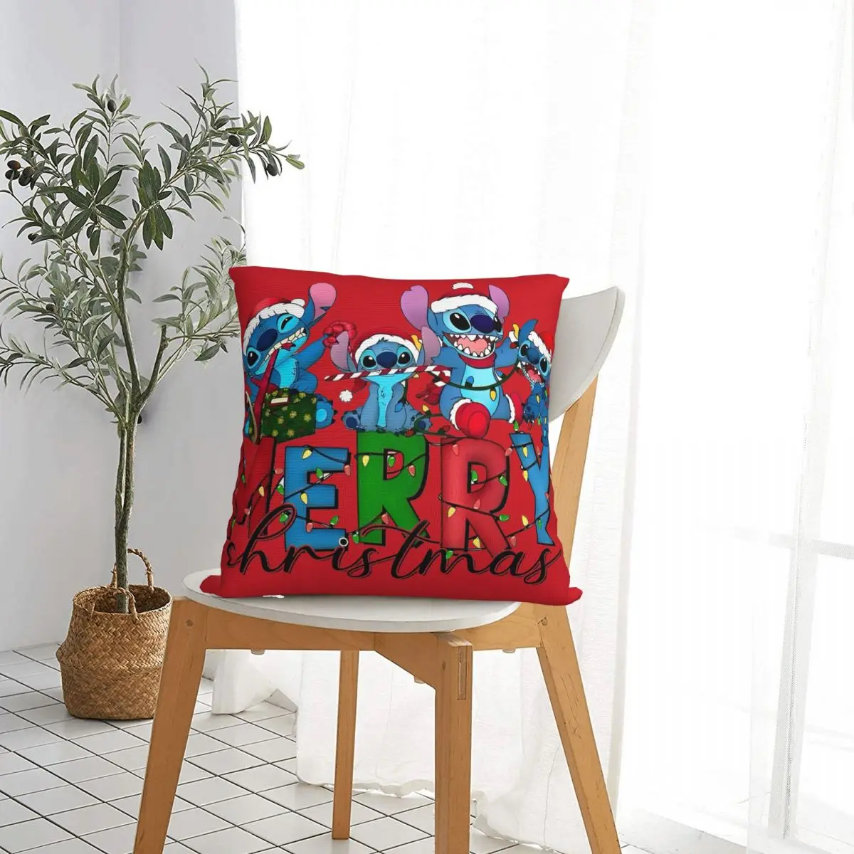 لطيف غرزة ساحة أكياسها عيد ميلاد سعيد غطاء الوسادة خمر وسادة رمية مزخرفة غطاء للمنزل 45x45 سنتيمتر