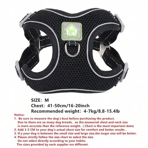 1pc Comfortable Dog Harness Reflective Dog Vest Soft Breathable Mesh Adjustable Pet Chest Strap Suitable For Small And Medium Do