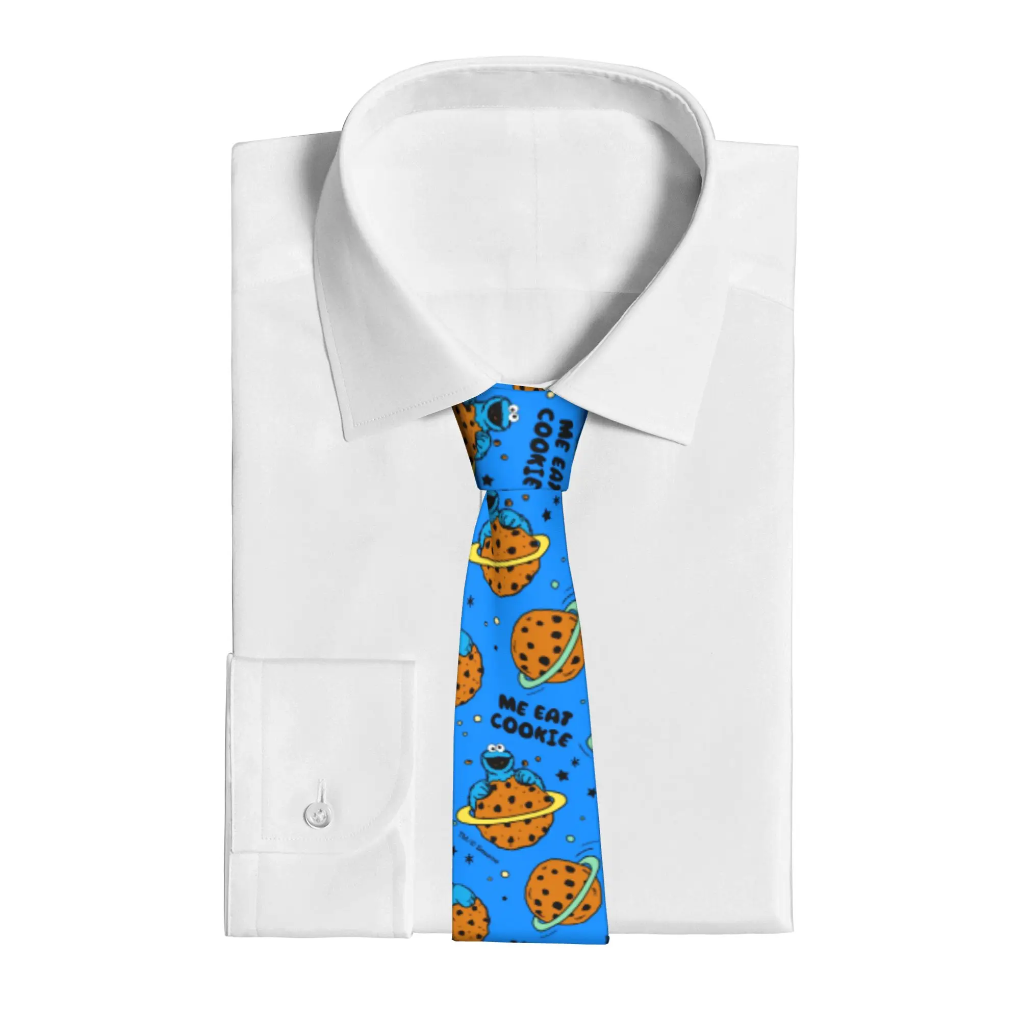 Cookies Monsters  Necktie Unisex  8 cm Cute Cartoon  Neck Tie for Mens Casual Narrow Party Gravatas