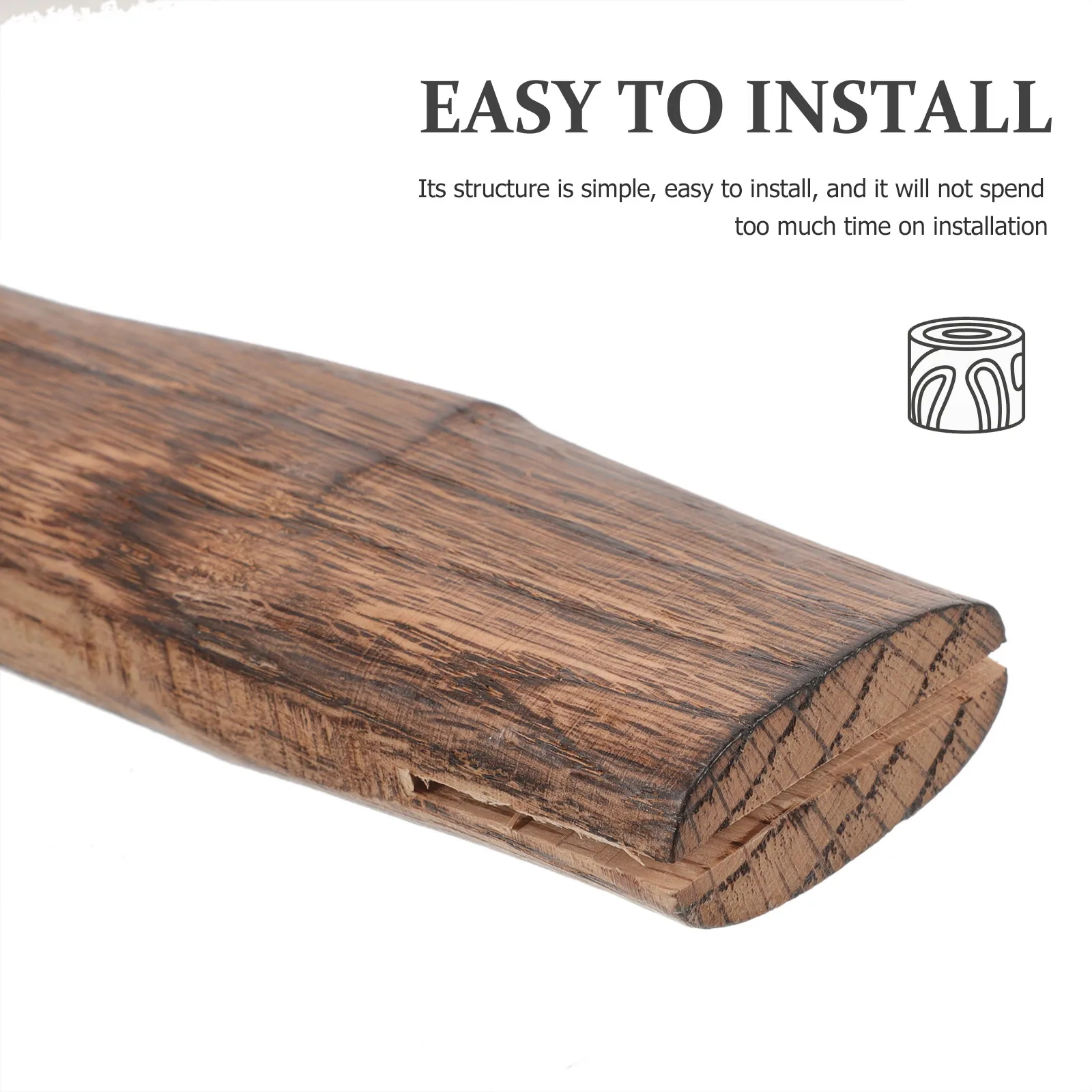 

Sturdy Oak Axe Handle for Hatchet Easy Install Long Lasting Use No Burrs Handle Accessory Wood Part Wooden Accessory