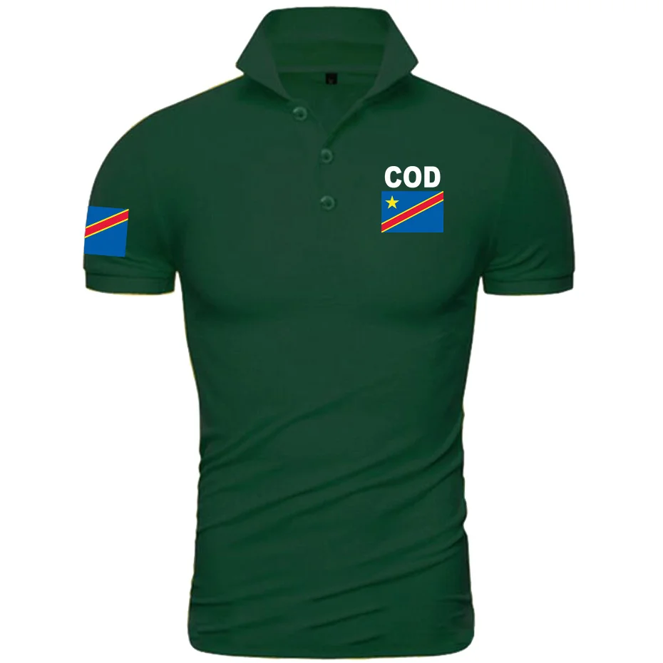 DR Congo Polo Shirts Men Luxury Brand printed for Country Cotton Nation COD DRC DROC Congo-Kinsha Congolese Polo Shirt for Man