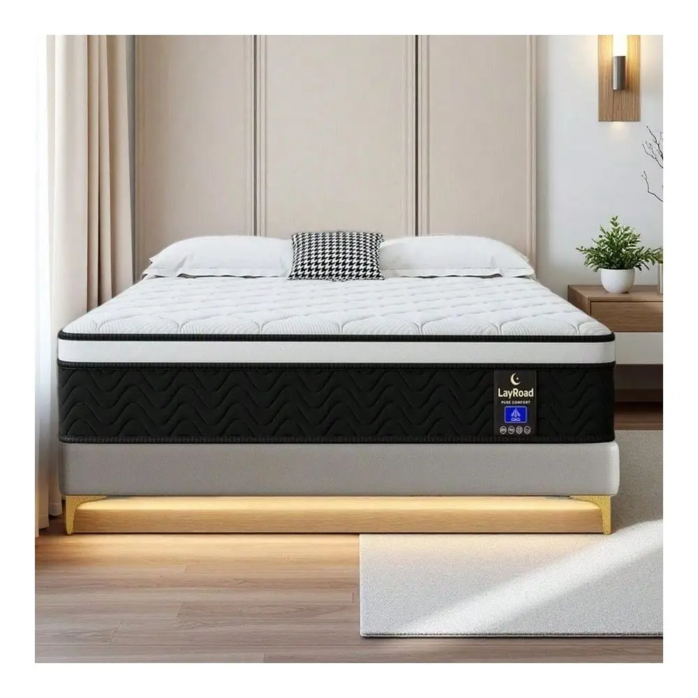 12 14Inch King Queen Full Twin Mattress,Memory Foam And Innerspring Hybrid Mattresses,No Glass Fiber, Odorless,Bed In A Box,Cam